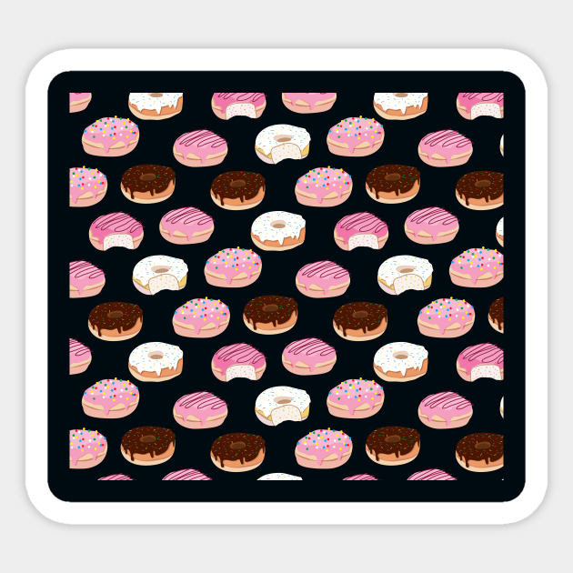 Donuts Pattern Sticker by Studio_rhoar